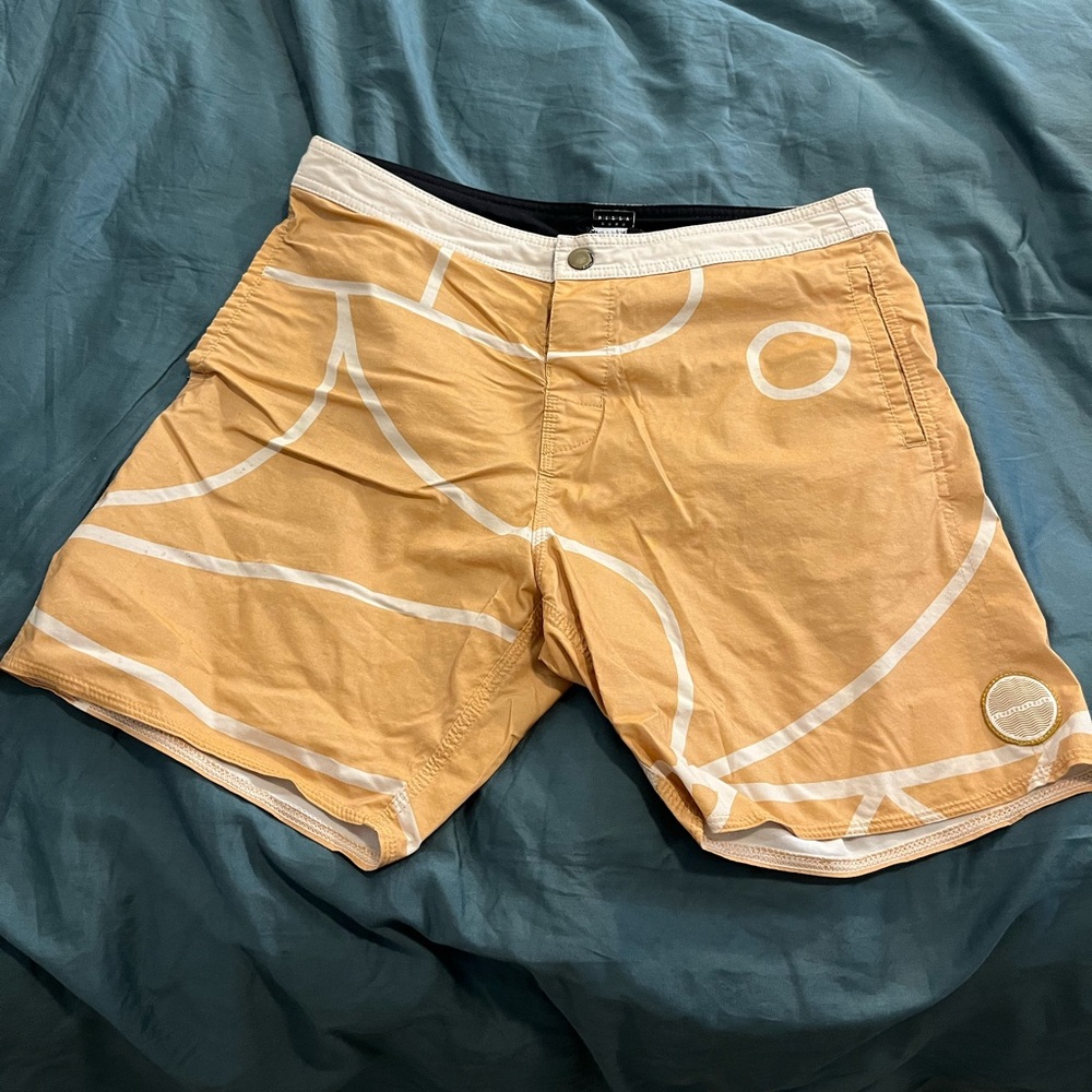 Billabong Board shorts. Yellow. Medium.
